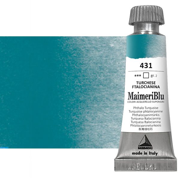 MaimeriBlu Artists Watercolor - Phthalo Turquoise, 12ml