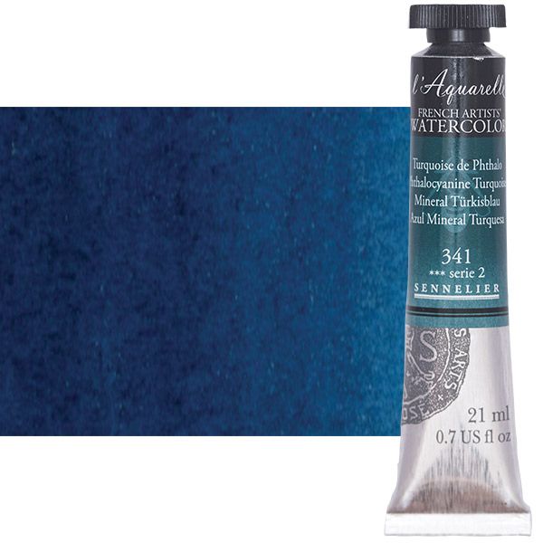 Sennelier l'Aquarelle Artists Watercolor 21ml Tube - Phthalo Turquoise