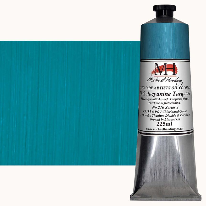 Michael Harding Handmade Artists Oil Color 225ml - Phthalocyanine Turquoise