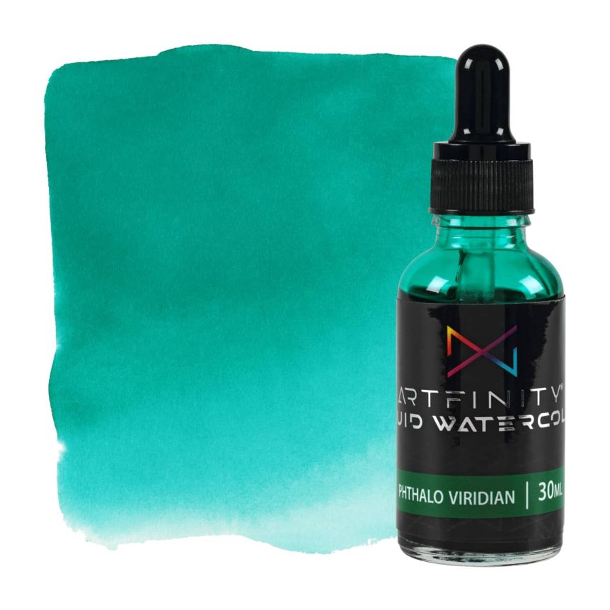 Artfinity Liquid Watercolor - Phthalo Viridian, 30ml Bottle