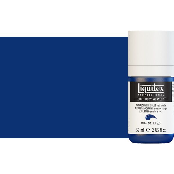 Liquitex Professional Soft Body Acrylic 2oz Phthalocyanine Blu (Red Shade)