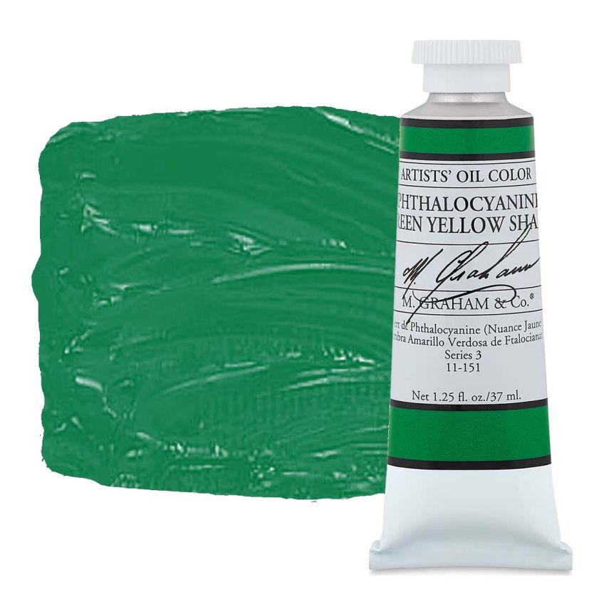 M. Graham Artist Oil 37ml - Phthalocyanine Green Yellow Shade