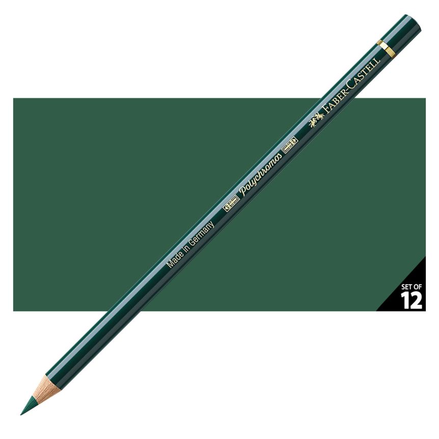 Faber-Castell Polychromos Pencil, No. 267 - Pine Green (Box of 12)