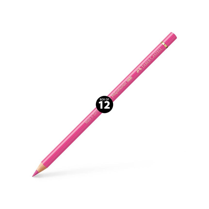 Faber-Castell Polychromos Pencil, No. 129 - Pink Madder Lake (Box of 12)