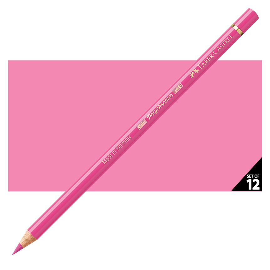 Faber-Castell Polychromos Pencil, No. 129 - Pink Madder Lake (Box of 12)