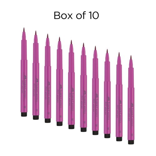 Faber-Castell Pitt Brush Pen Box of 10 No. 125 - Mid Purple Pink