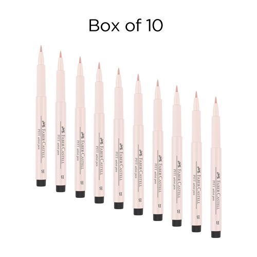 Faber-Castell Pitt Brush Pen Box of 10 No. 114 - Pale Pink