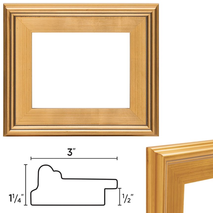 Plein Air Style Frame, Gold 8"x 8" Jerry's Artarama