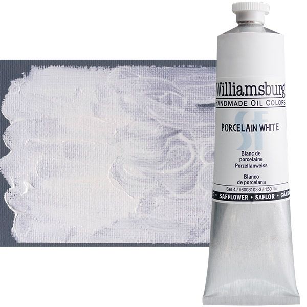 Williamsburg Handmade Safflower Oil Color 150ml Tube - Porcelain White
