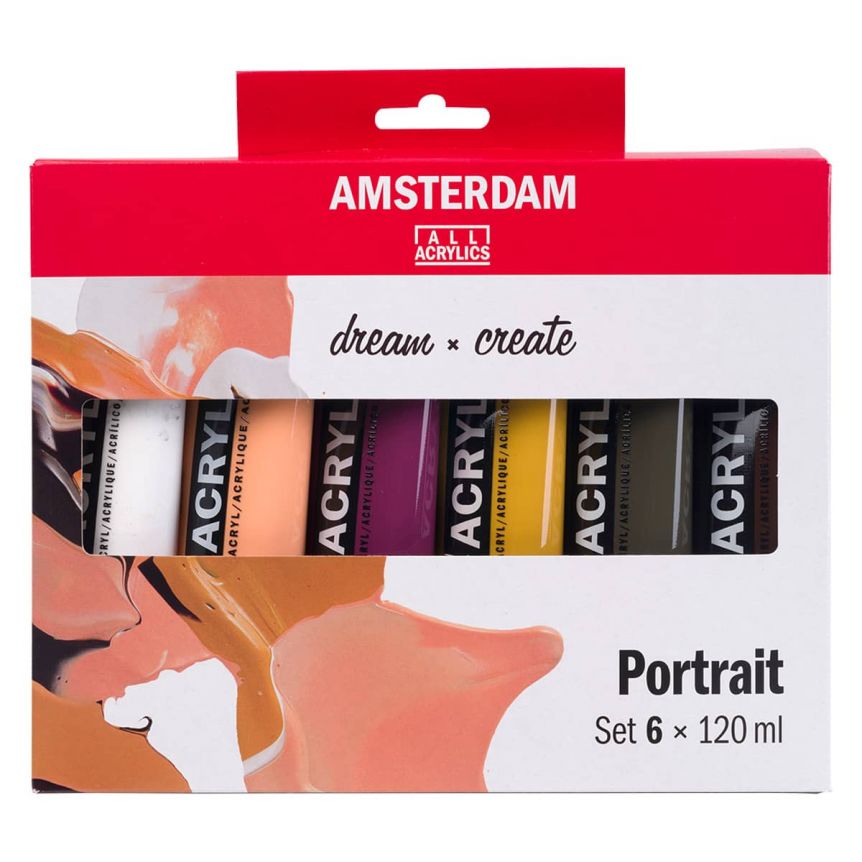 Amsterdam Acrylic Standard Portrait Set of 6, 120ml Jerry's Artarama