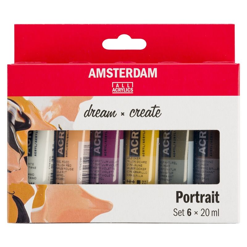 Amsterdam Standard Acrylic 20ml Portrait Colors Set of 6