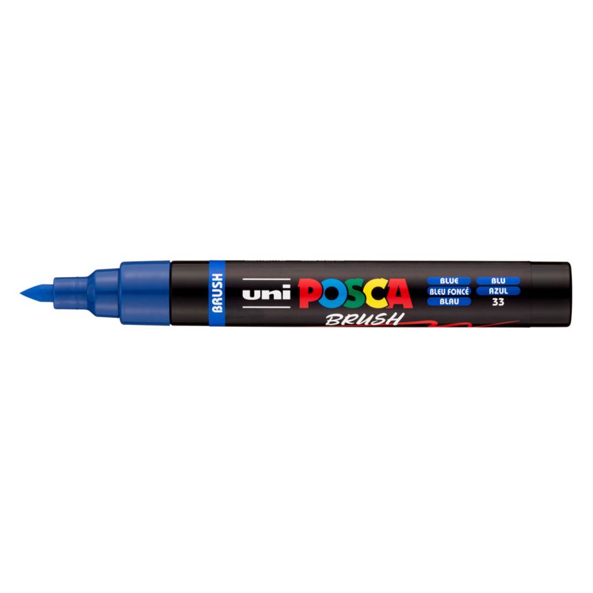 Posca Acrylic Paint Marker 1-4 mm Pointed Brush Tip, Blue