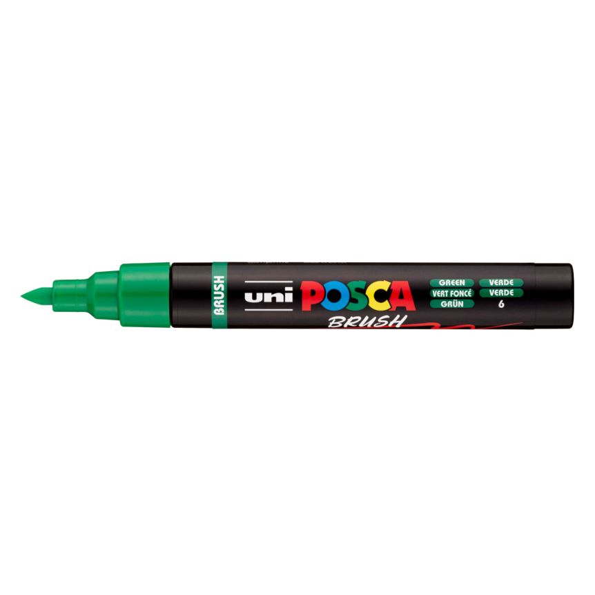 Posca Acrylic Paint Marker 1-4 mm Pointed Brush Tip, Green