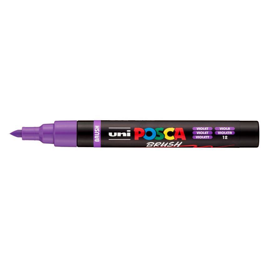 Posca Acrylic Paint Marker 1-4 mm Pointed Brush Tip, Violet