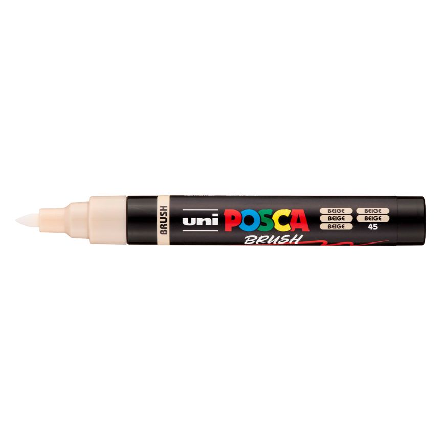 Posca Acrylic Paint Marker 1-4 mm Pointed Brush Tip, Beige