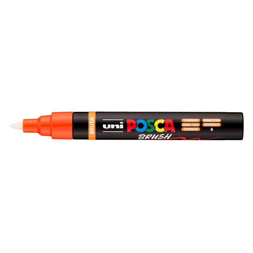 Posca Acrylic Paint Marker 1-4 mm Pointed Brush Tip, Orange