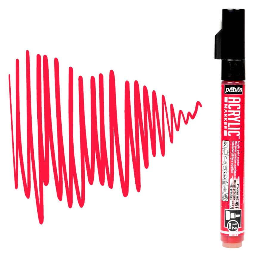 Pebeo Acrylic Marker 1.2mm - Precious Red