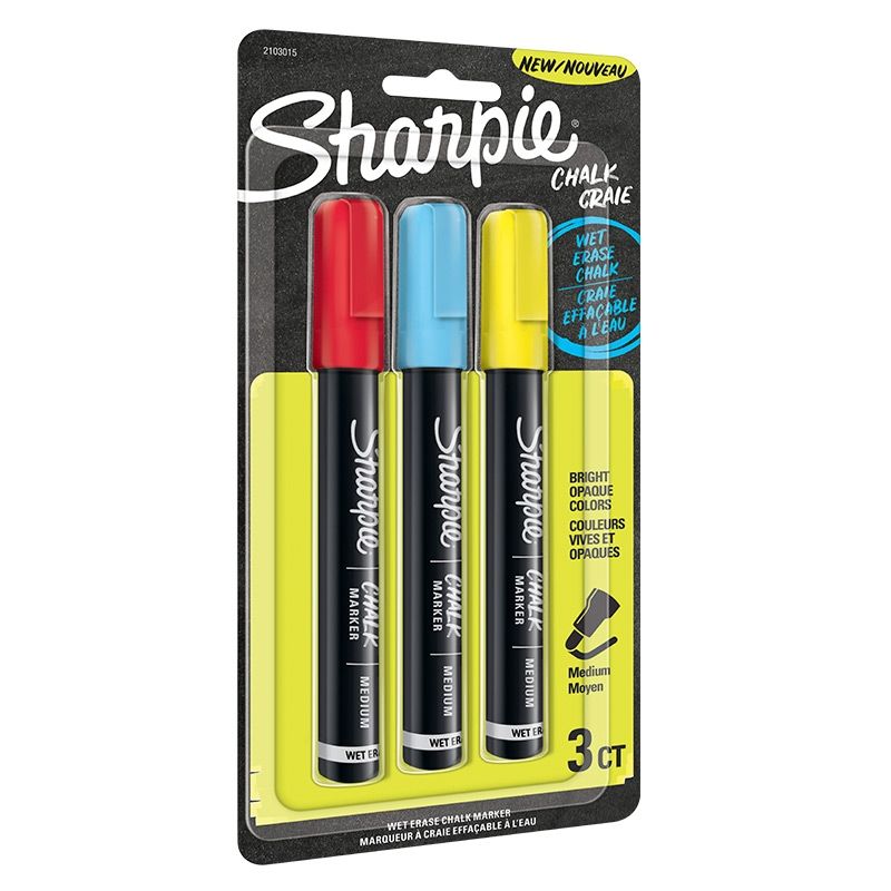 Sharpie Chalk Marker 3pk Primary Colors