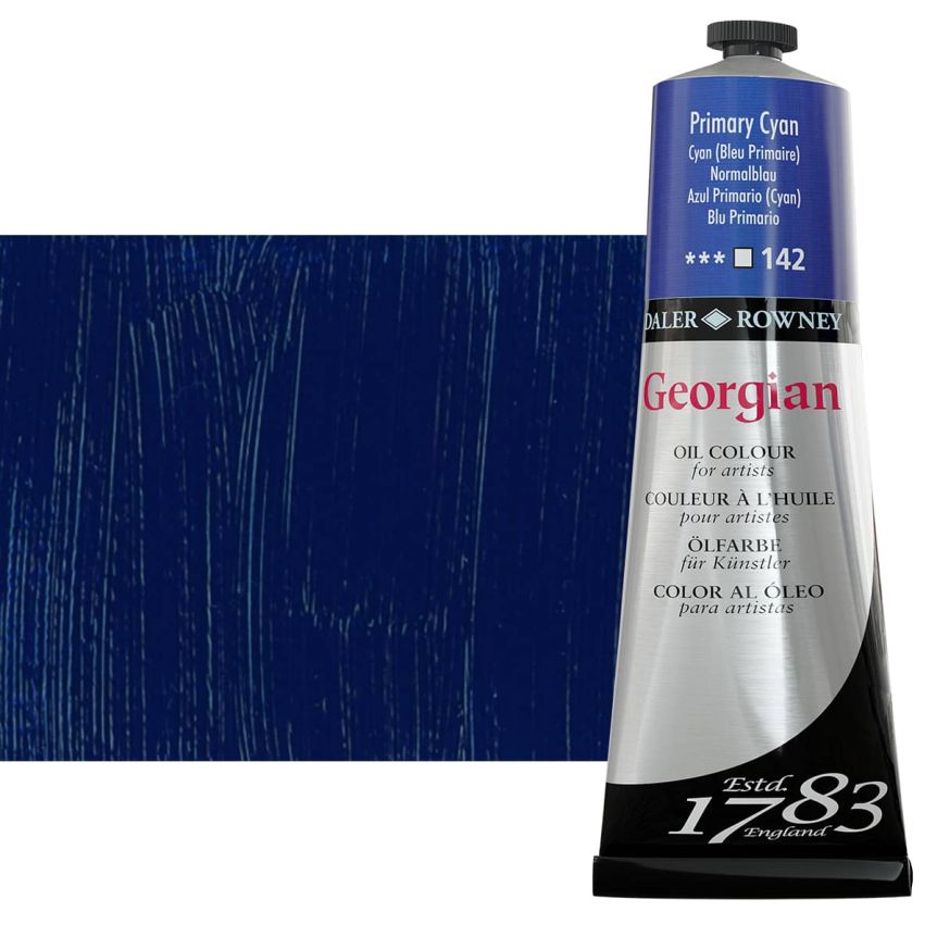 Daler-Rowney Georgian Oil Color 225ml Tube - Primary Cyan