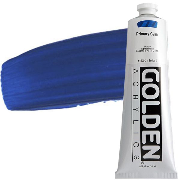 GOLDEN Heavy Body Acrylic 5 oz Tube - Primary Cyan