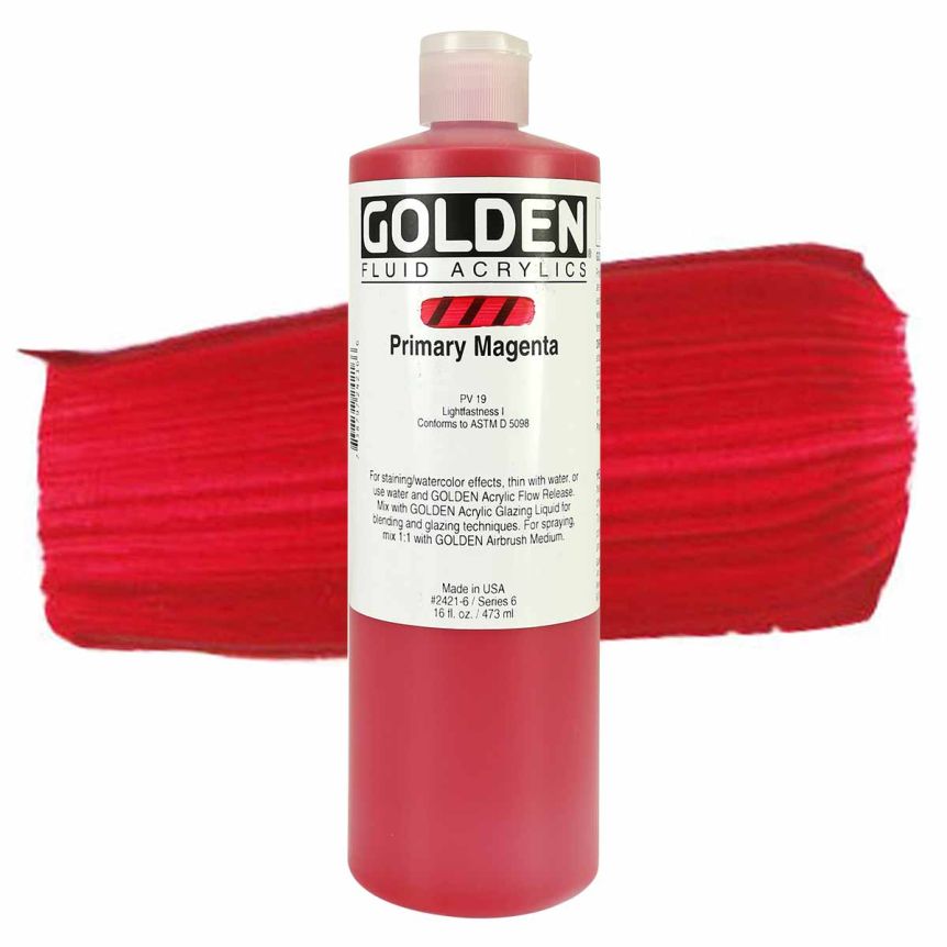GOLDEN Fluid Acrylics Primary Magenta, 16oz