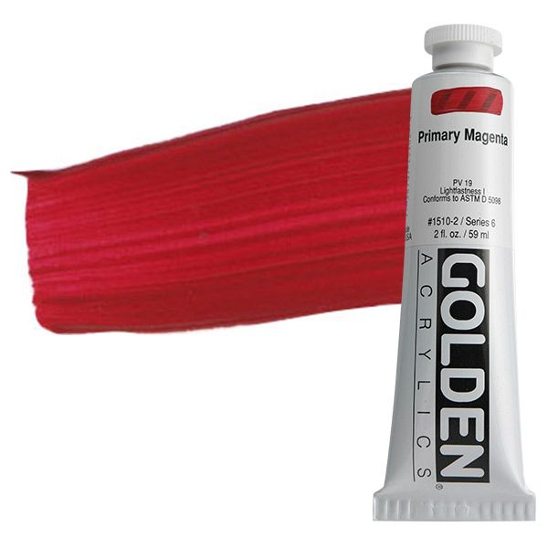GOLDEN Heavy Body Acrylic 2 oz Tube - Primary Magenta