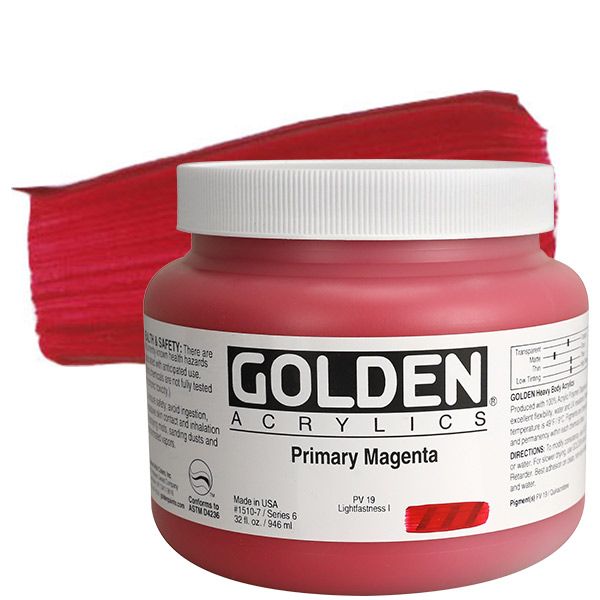 GOLDEN Heavy Body Acrylic 32 oz Jar - Primary Magenta