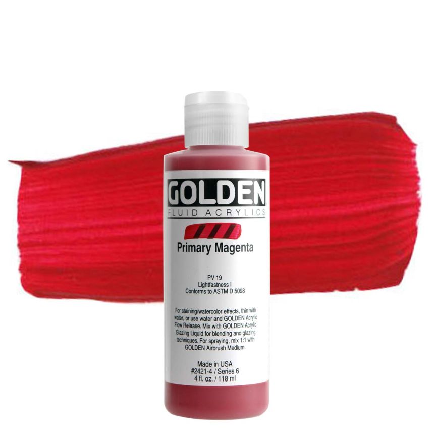 GOLDEN Fluid Acrylics Primary Magenta, 4oz