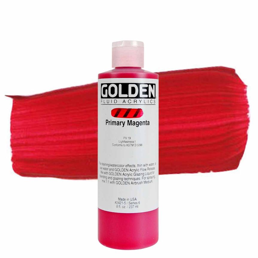 GOLDEN Fluid Acrylics Primary Magenta, 8oz