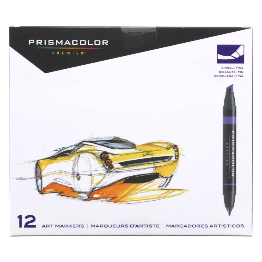 Prismacolor Double-Ended Art Marker - Primary/Secondary Colors, Set of 12