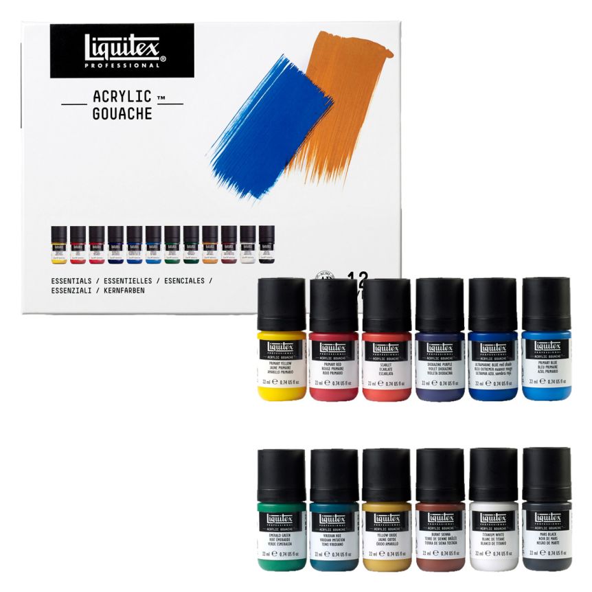 Liquitex Professional Soft Body Acrylic Essentials Set of 12 x 22ml