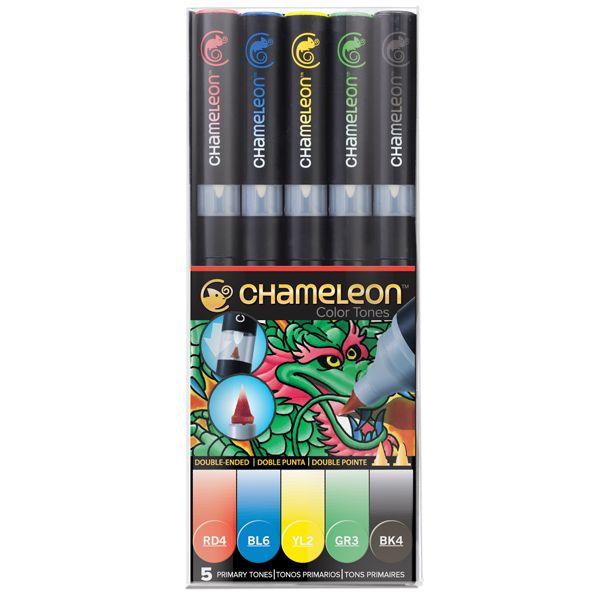 Chameleon Marker Set Of 5 - Primary Tones