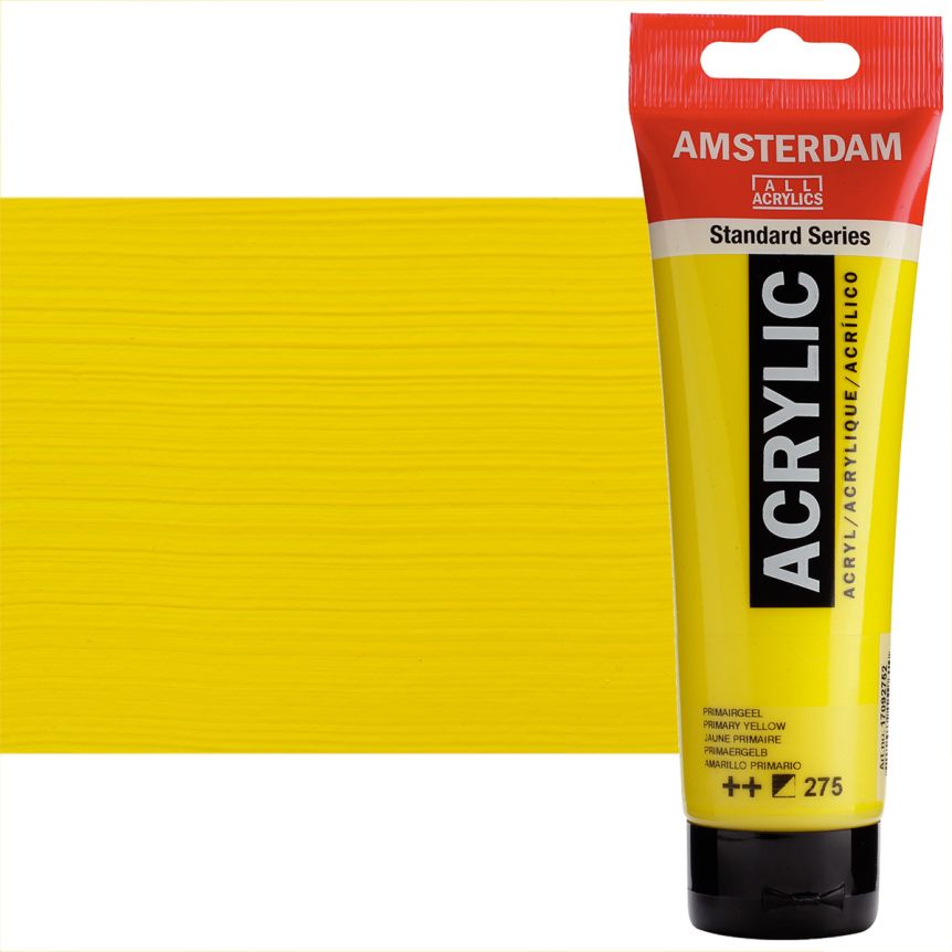 Amsterdam Standard Series Acrylic Paints - Primary Yellow, 120ml