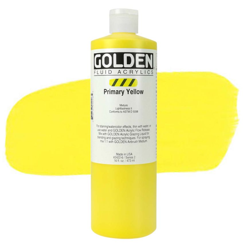 GOLDEN Fluid Acrylics Primary Yellow, 16oz