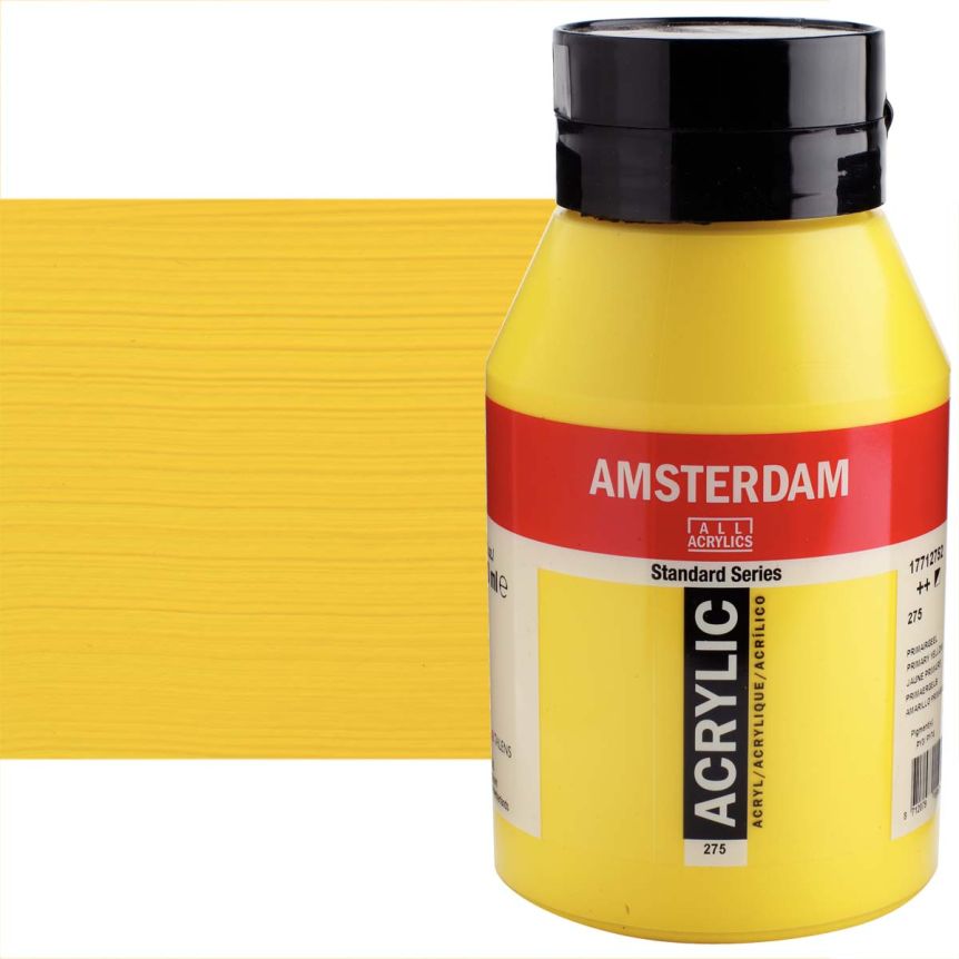 Amsterdam Standard Series Acrylic Paint - Primary Yellow, 1 Liter Jar