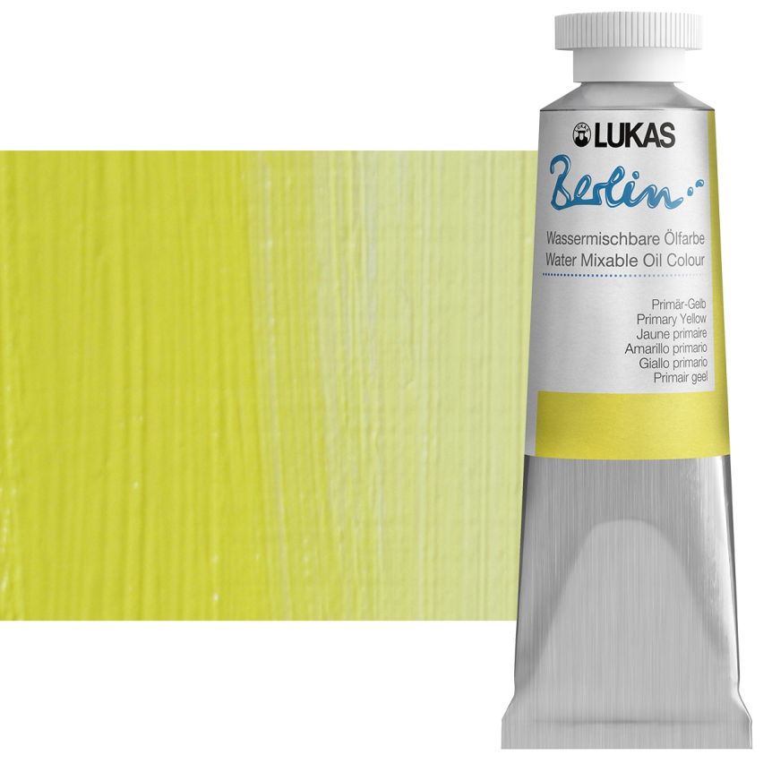 LUKAS Berlin Water Mixable Oil Primary Yellow 37 ml Tube