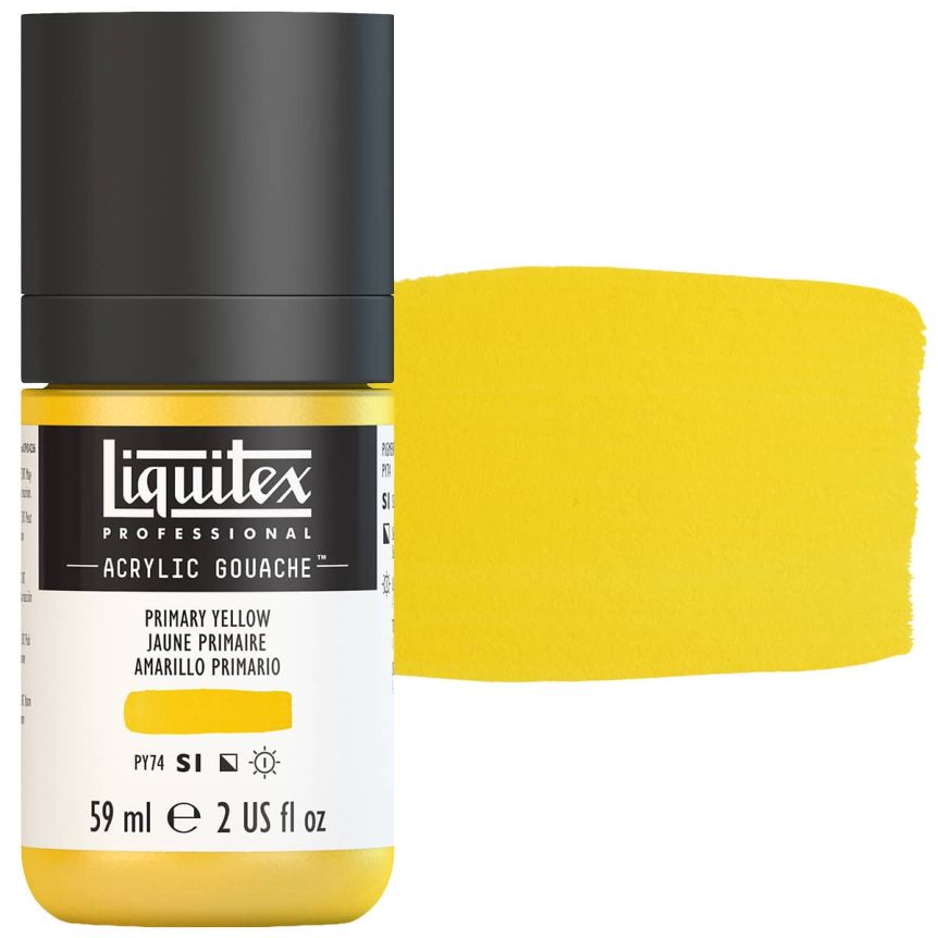 Liquitex Professional Acrylic Gouache - Primary Yellow, 2oz Bottle