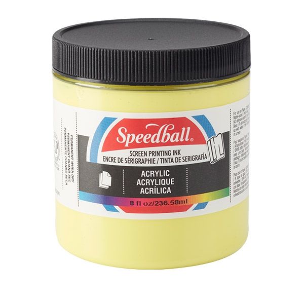 Primrose Yellow 8oz Jar Speedball Acrylic Screen Printing Ink 