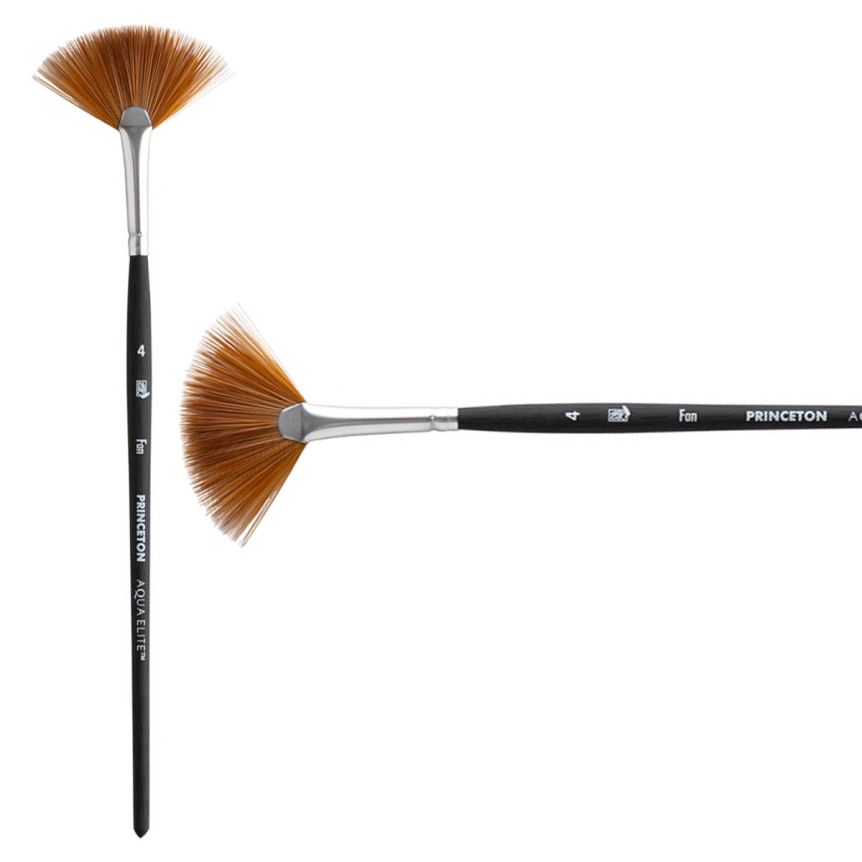 Princeton : Aqua Elite : Synthetic KS : Watercolour Brush : Series 4850 :  Short Handle : Mop : Size 3/4in