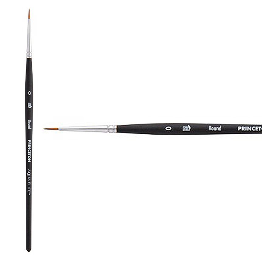 Princeton Aqua-Elite Series 4850 Synthetic Kolinsky Sable Brush #0 Round