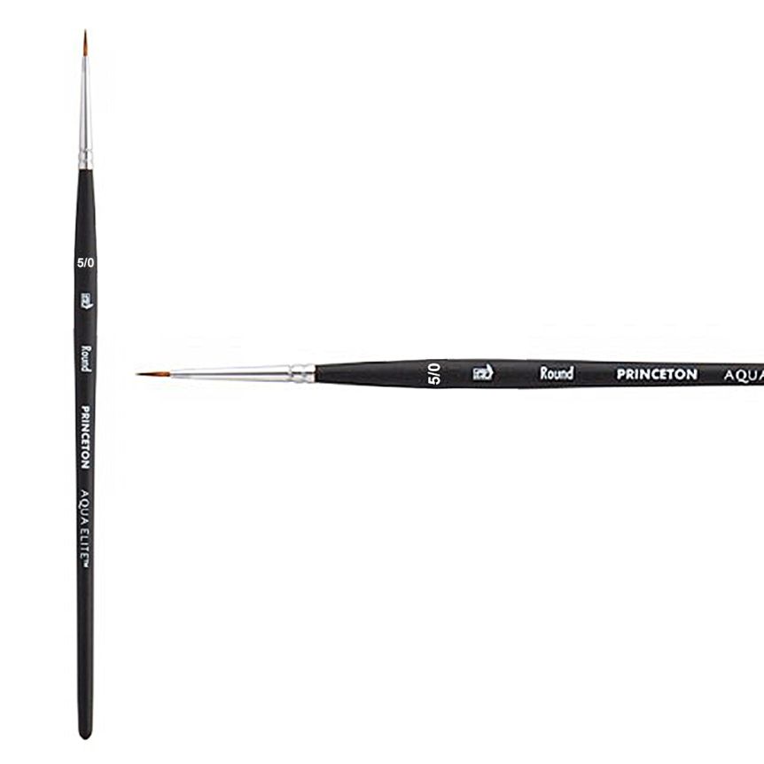 Princeton Aqua-Elite Series 4850 Synthetic Kolinsky Sable Brush #5/0 Round