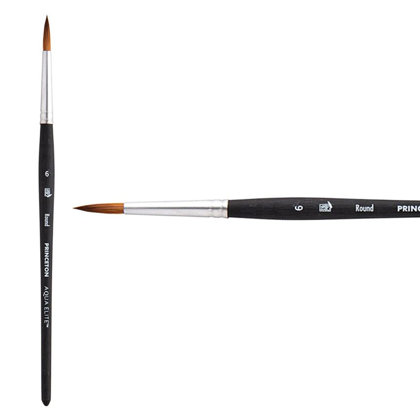 Princeton Aqua-Elite Series 4850 Synthetic Kolinsky Sable Brush #6 Round