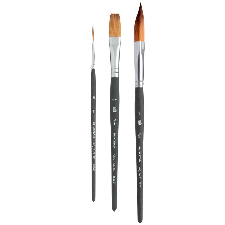 Princeton Aqua-Elite Series 4850 Synthetic Kolinsky - Favorites Set of 3