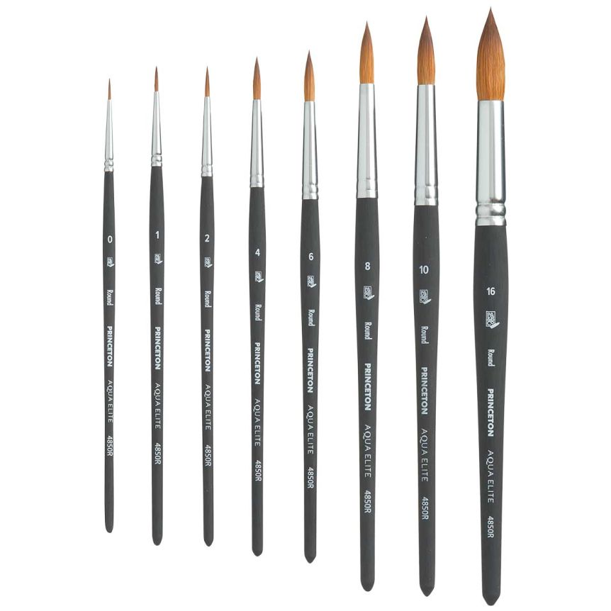 Princeton Aqua-Elite Series 4850 Synthetic Kolinsky - Rounds Set of 8