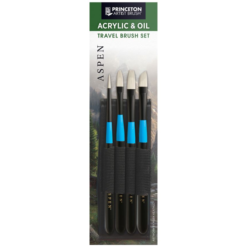 Princeton Aspen Series 6500 Synthetic Travel Brush Set of 4