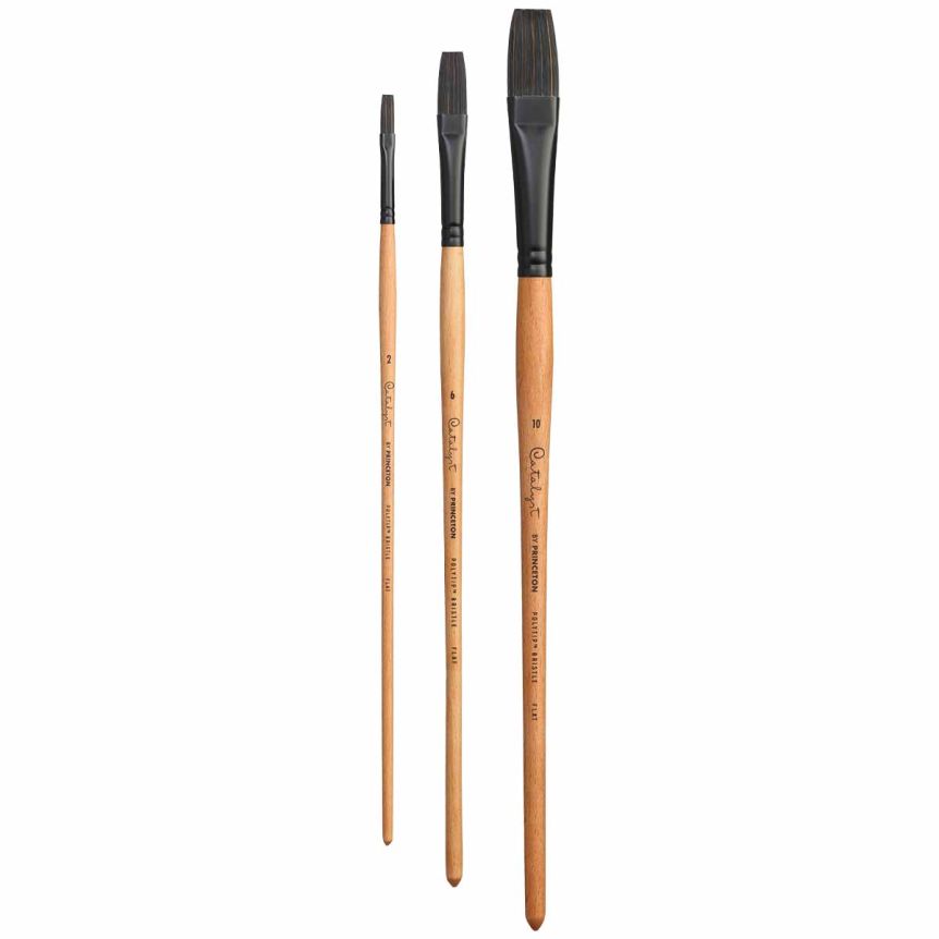 Princeton Catalyst Polytip Bristle Brushes - Flats Set of 3