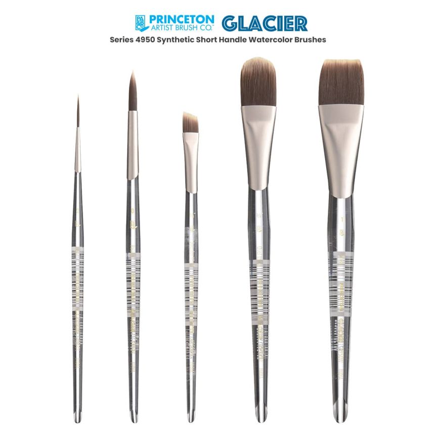 Princeton Glacier Series 4950 Synthetic Watercolor Brushes