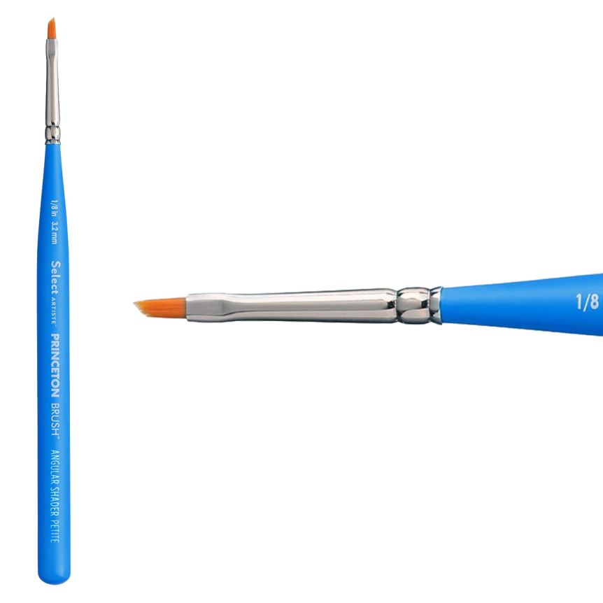Princeton Short Handle 3750 Select 1/8" Angle Shader Petite