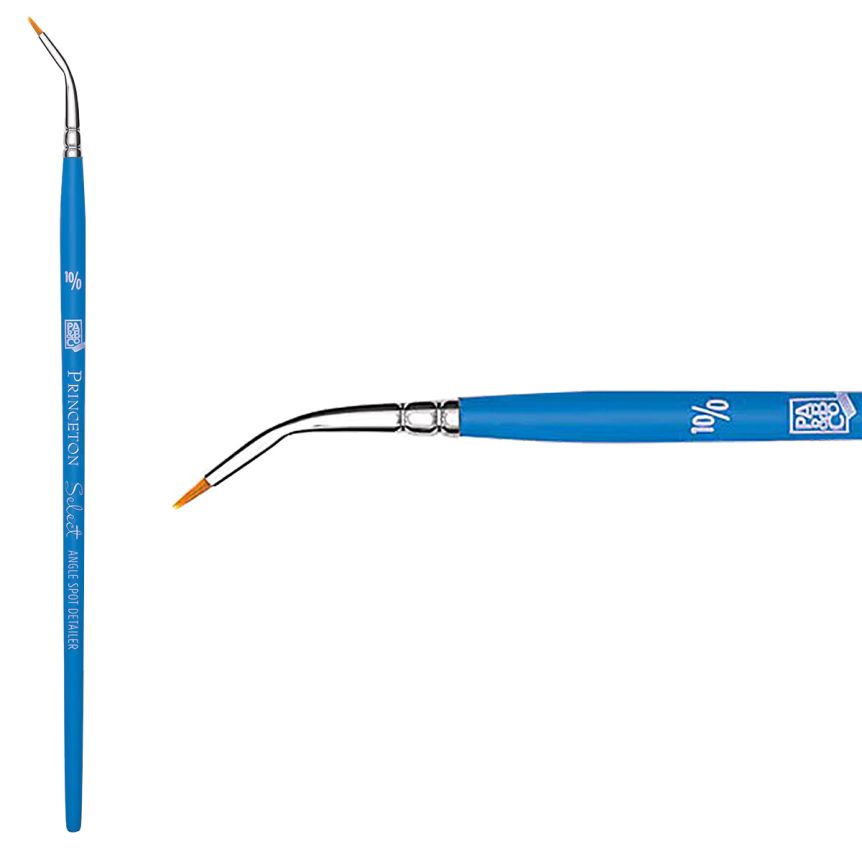 Princeton Short Handle 3750 Select Sz 10/0 Angle Spot Detail