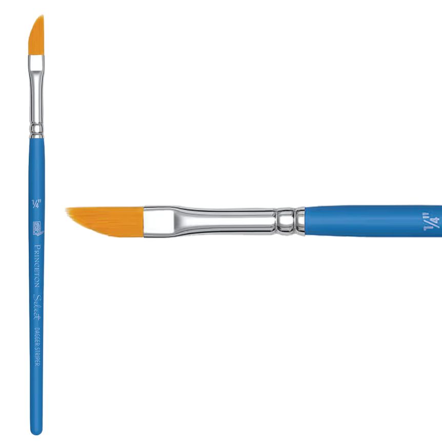 Princeton Select 3750 Short Handle 1/4" Dagger Striper